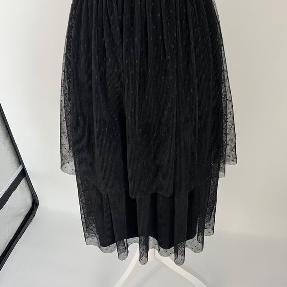 NWT Dress The Population Kady Sequin Block Print Tiered Dress in Black Multi Sml - Picture 4 of 15